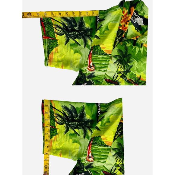 Rimas Beachwear Men’s Tropical‎ Hawaiian Short Sleeve Button Down Shirt Sz Med - Picture 8 of 9